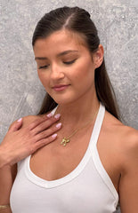 Leander Gold Bow Knot Pendant Necklace