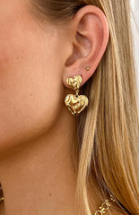 Lila Gold Love Heart Earring 2 Pack