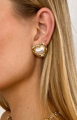 Lila Gold Love Heart Earring 2 Pack