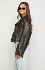 Lioness Onyx Driftwood Bomber