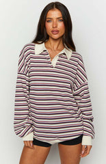 Lioness Porcelain Multi Striped Rugby Jersey