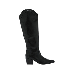 Black Knee High Cowboy Boots