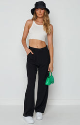 Malcolm Black Straight Leg Pants