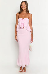Myrna Pink Strapless Top