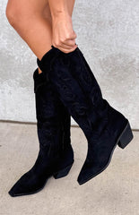 Tulie Black Cowboy Boots