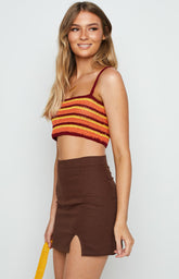 Nova Orange Crochet Top