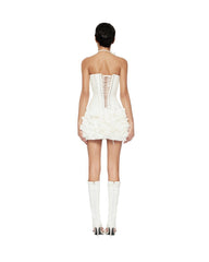 Inna Bloom Corset Mini Dress in White
