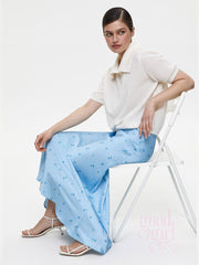 Veera Floral Satin Maxi Skirt