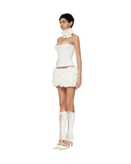 Inna Bloom Corset Mini Dress in White