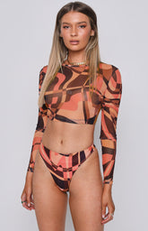 One Love Festival Bikini Bottoms Brown