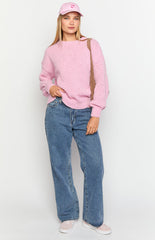 Oxford Pink Knit Sweater