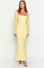 Paityn Yellow Lace Maxi Dress
