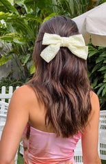 Penelope Cream Bow Hair Clip