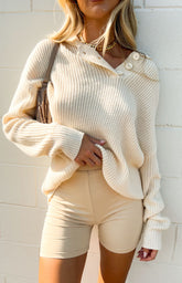 Reid Cream Collared Jumper