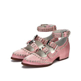 Round Toe Thick Square Heels Mary Jane Shoes