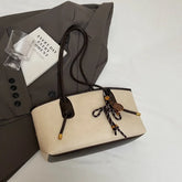 Faux Leather Zipper Retro Tote Bag