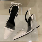 PVC Transparent Pumps Crystal Wedges Heels Shoes