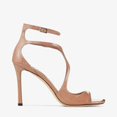 Open Toe Cross Button Elastic Belt Thin High Heel Fish Mouth Sandals