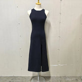 Knit Slit Solid High Waisted Vacation Dresses