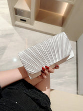 Pleated Rhinestones Wedding Clutch Purse