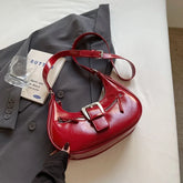 Small Belt Design Faux Leather Shoulder Bags