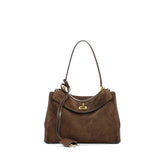 Suede Leather Frosted Shoulder Kellybag