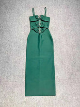Strappy Hook Cut Out Bodycon Midi Dress