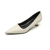Thin Heels Pointed Toe Leather Pumps Shoes