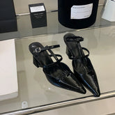 T-Strap Cover Toe Slingbacks Sandals