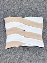 Strapless Irregular Patchwork Hollow Out Bandage Tops