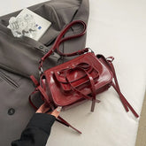 Faux Leather Trend Y2K Bow Tie Handbags