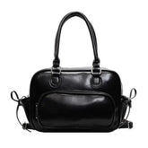 Faux Leather Crossbody Bags With Short Handle
