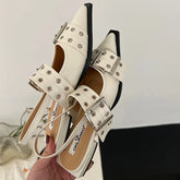 Buckle Sling back Pointed Toe Mules