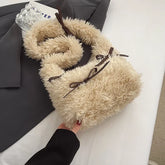 Bow Plush Crossbody Bags