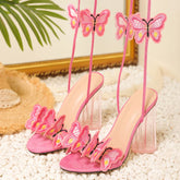 Ankle Strap Handmade Butterfly Prom Shoes