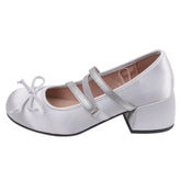 Round Toe Mary Jane Cross Strap Shoes