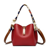 PU Leather Women Bucket Shoulder Bags