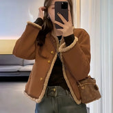 Trendy Faux Lamb Fur Coat