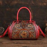 Pattern Embossed Handmade PU Leather Bags