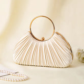 Vintage Pleated Evening Clutch Bag