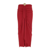 Metallic Patchwork Flared Sleeve Bodysuit Midi Skirt Set