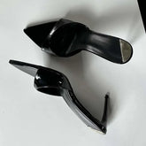Pointed Toe Mule Slides �Chic & Comfortable Thin Heel Sandals