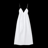 Backless Midi Dress Camisole Chic V-Neck & Easy Fit