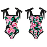 Shoulder Ruffle Swimsuit With Cover-Up