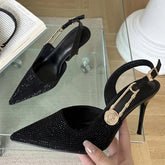 Pumps Pointed Toe Buckle Strap Stripper Shoes