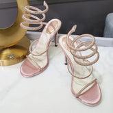 Ankle Strap Open Toe Thin Heels Shoes