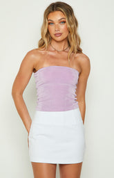 Talisha White Corset Waist Mini Skirt