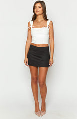 Taylor White Tie Back Crop Top
