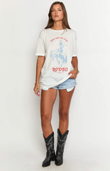 The Laundry Room First Rodeo White Oversized Tee