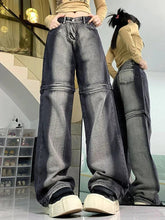 Vintage Ombre Removable Design Boyfriend Jeans